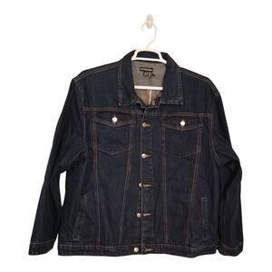 PRETTYLITTLETHING Women's Denim Jacket Oversized Boyfriends Dark Wash Size 8